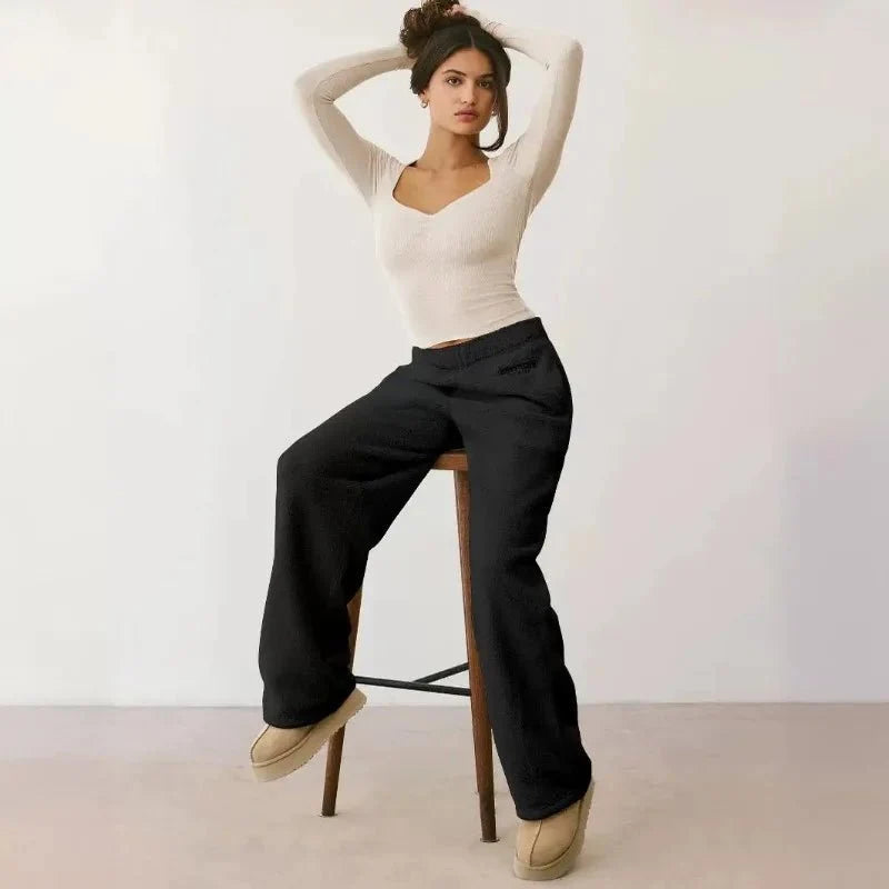 Women's Y2K square neck long-sleeve top by TrendLux Wear, slim fit viscose blend t-shirt in fall winter style, available in sizes S to XL.