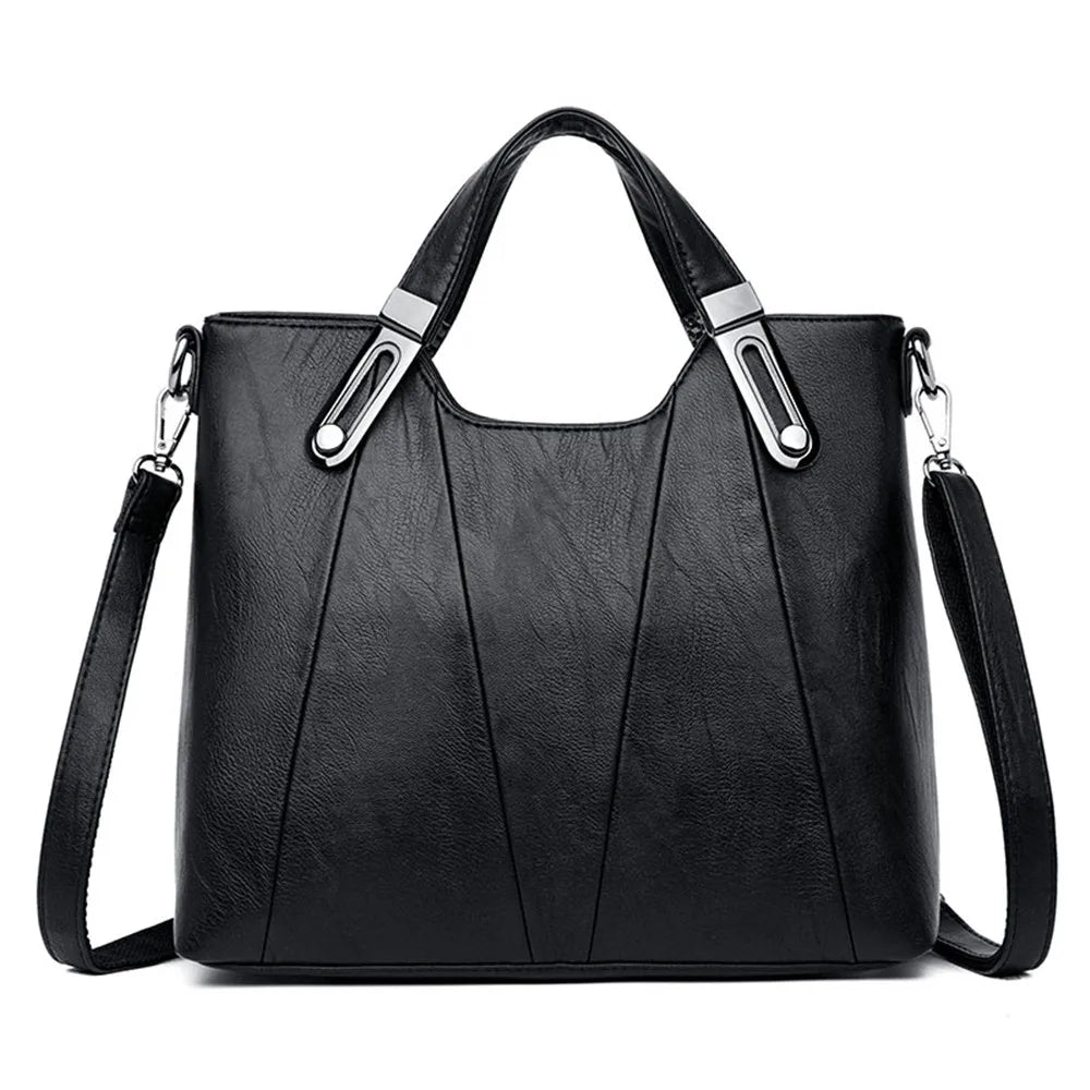 TrenLux Wear Women's Luxury Pure Leather Multi-Pocket  Handbag TrenLux Wear