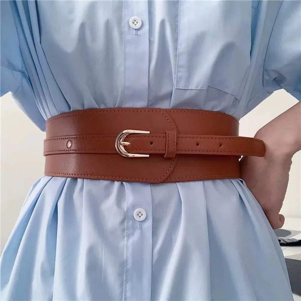 Women's adjustable corset waist belt by TrendLux Wear, featuring a stylish design and secure fit for fashion enhancement.