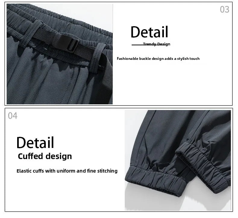 Men's wide leg casual trousers by TrendLux Wear featuring multi-pocket design and loose fit in six colors.