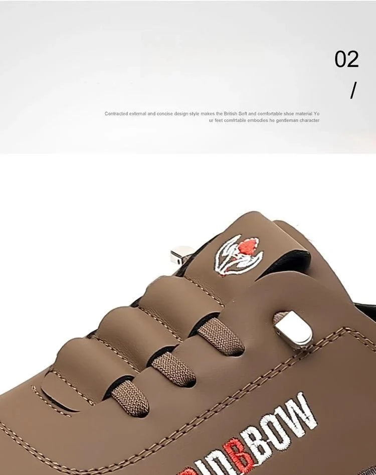 Men's soft sole leather loafers by TrendLux Wear, lightweight slip-on moccasin walking shoes in classic design.