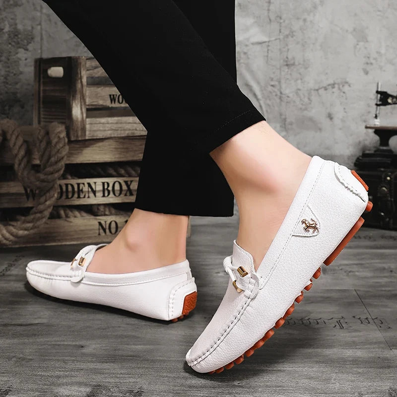 Men's Metal-Detail Slip-On Loafers