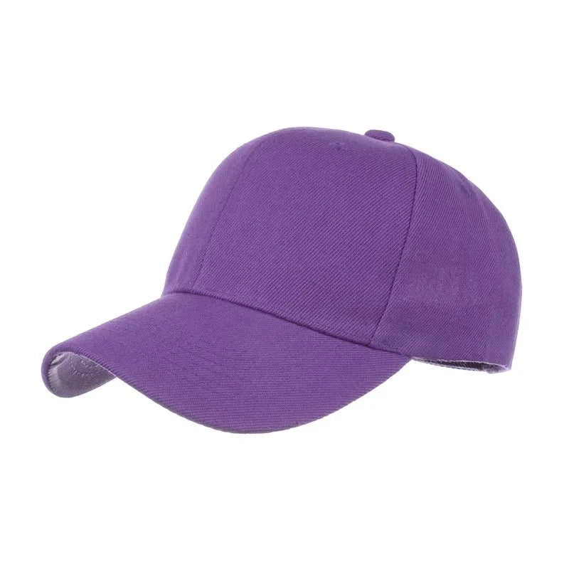 Unisex solid color baseball cap by TrendLux Wear, 5-panel structured hat in a sleek design with multiple color options.