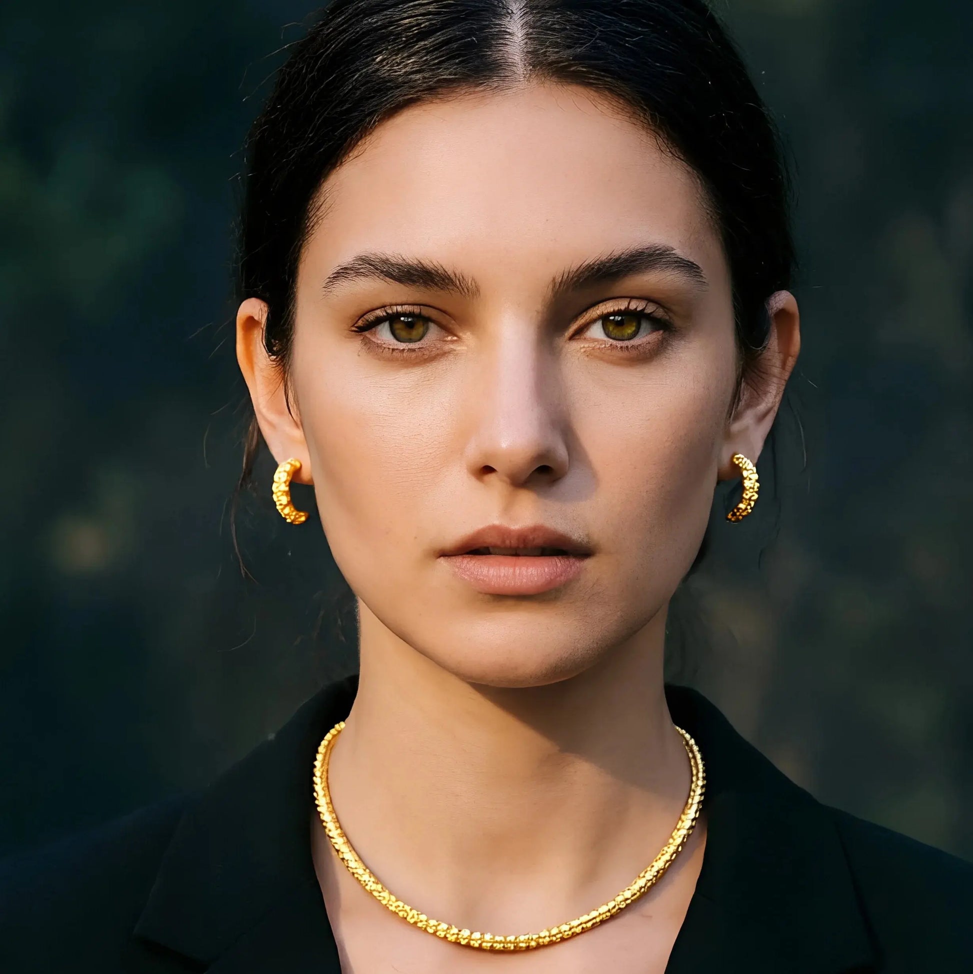 Women's Gold Plated Charm Jewellery Set — Necklace, Bracelet, Ring & Earrings for Party & Wedding TrenLux Wear