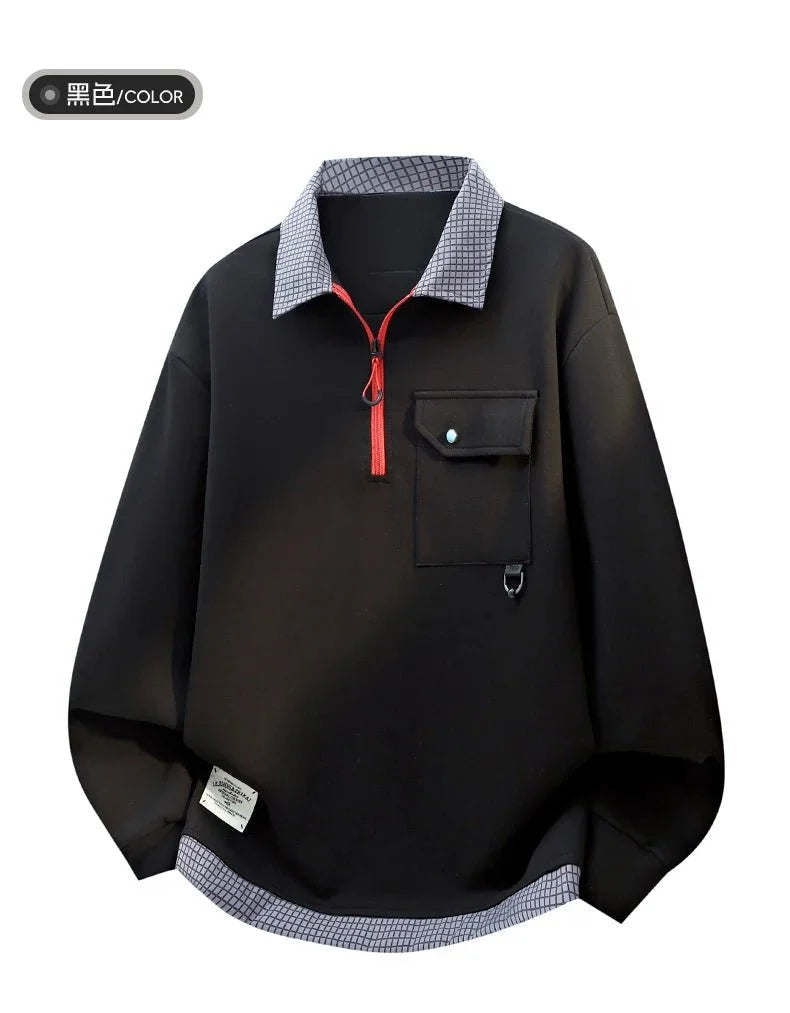 Men's Quick-Dry Zip-Up Hoodie by TrendLux Wear in solid color, casual sweatshirt with front zipper, available in sizes L to 8XL.