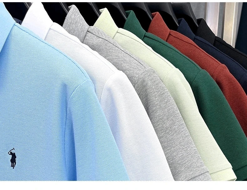 Men's Embroidered Cotton Golf Polo