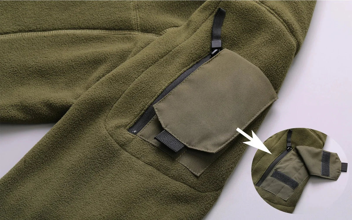 Men's tactical outdoor hoodie by TrendLux Wear, thick fleece sportswear for autumn and winter, available in sizes S to 3XL.