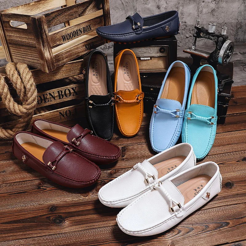 Men's Metal-Detail Slip-On Loafers