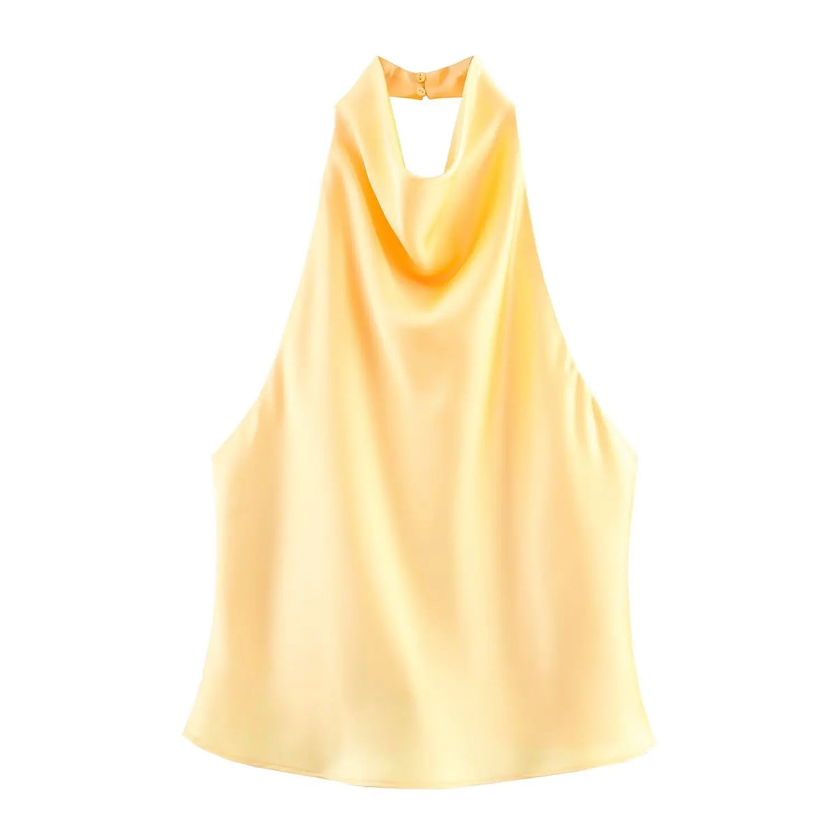 TrenLux Wear TFMLN 2025 women's halter top, backless spring summer waistcoat, solid elegant halter neck fashion top.