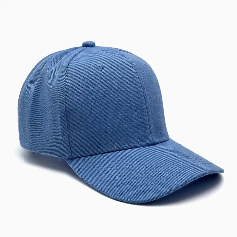 Unisex breathable sun-protective baseball cap with adjustable strap and hard brim in various colors by TrendLux Wear.