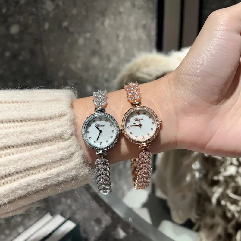 TrendLux Women's Crystal Claw-Setting Luxury Quartz Jewelry Bracelet Wristwatch