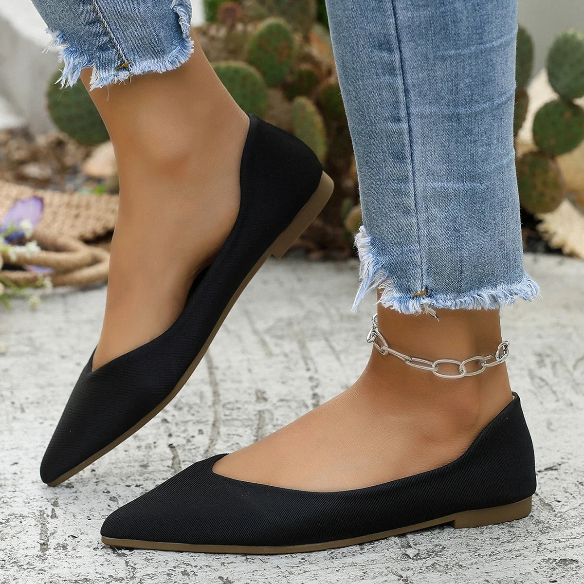 TrenLux Wear Women's Plus Size Lightweight Slip-On Ballet Flat Comfortable Work Shoes TrenLux Wear