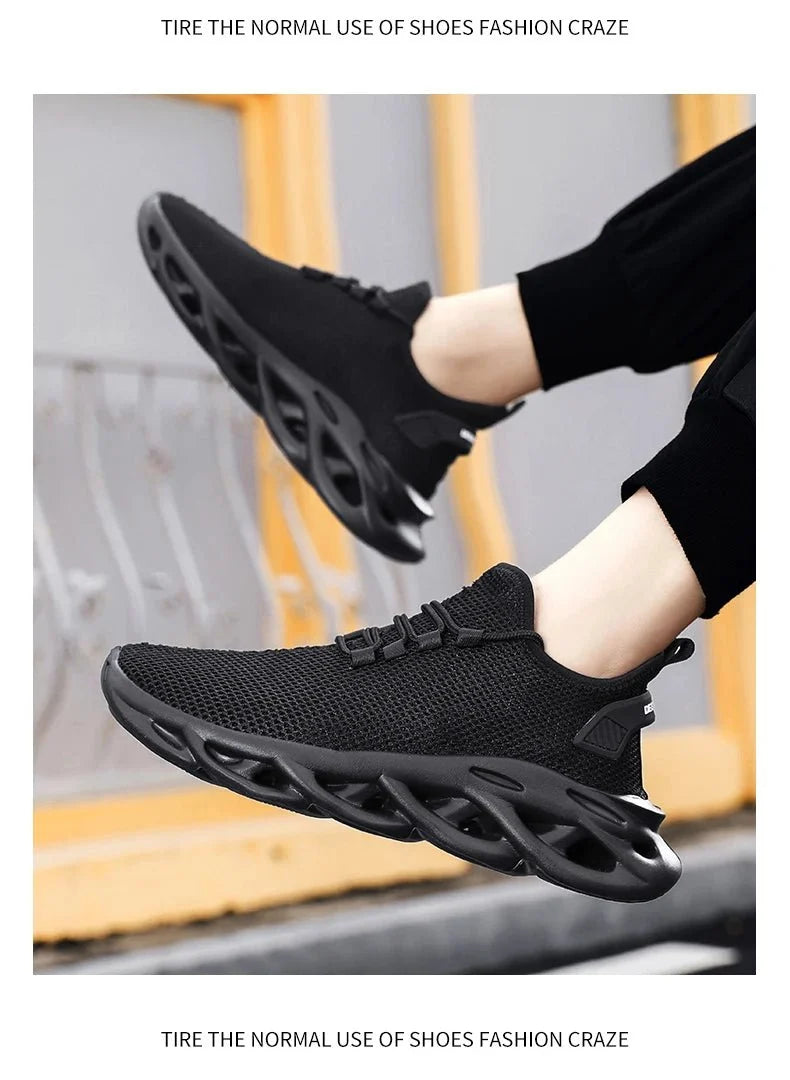 Men's breathable mesh urban street sneakers by TrendLux Wear, casual sneakers with stylish design and comfortable fit.