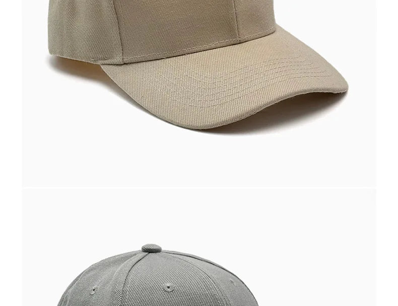 Unisex breathable sun-protective baseball cap with adjustable fit and hard brim, available in 22 colors by TrendLux Wear.