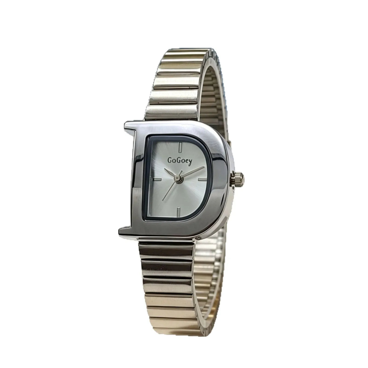 Women's vintage TrendLux Wear bamboo knot quartz watch with D-shaped case and personalized dial, elegant and unique accessory.