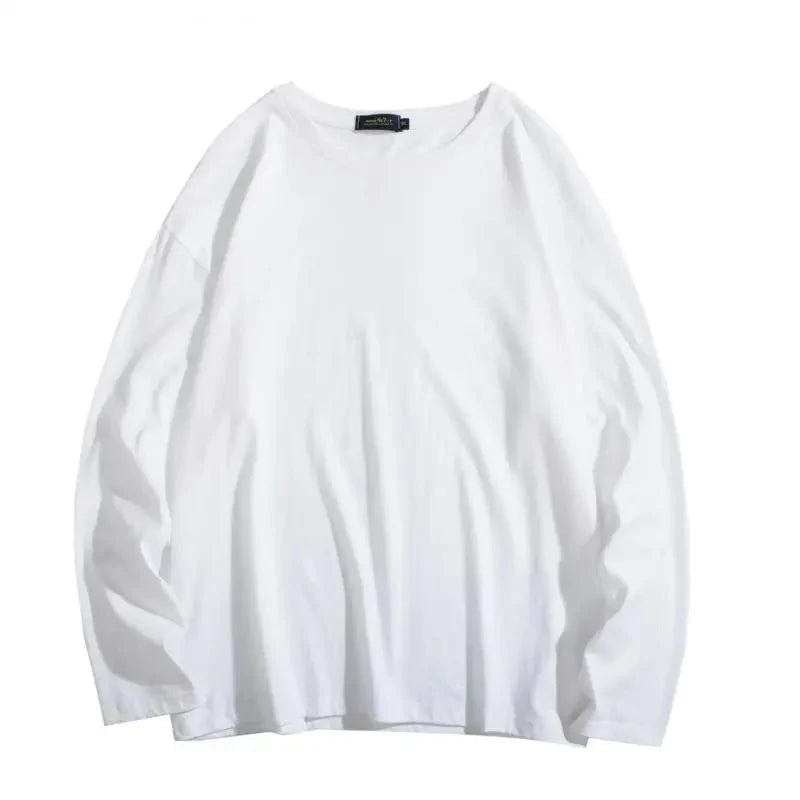 Unisex oversized long sleeve blank T-shirt from My Store 5 in various colors, casual streetwear style, available in sizes S to 3XL.