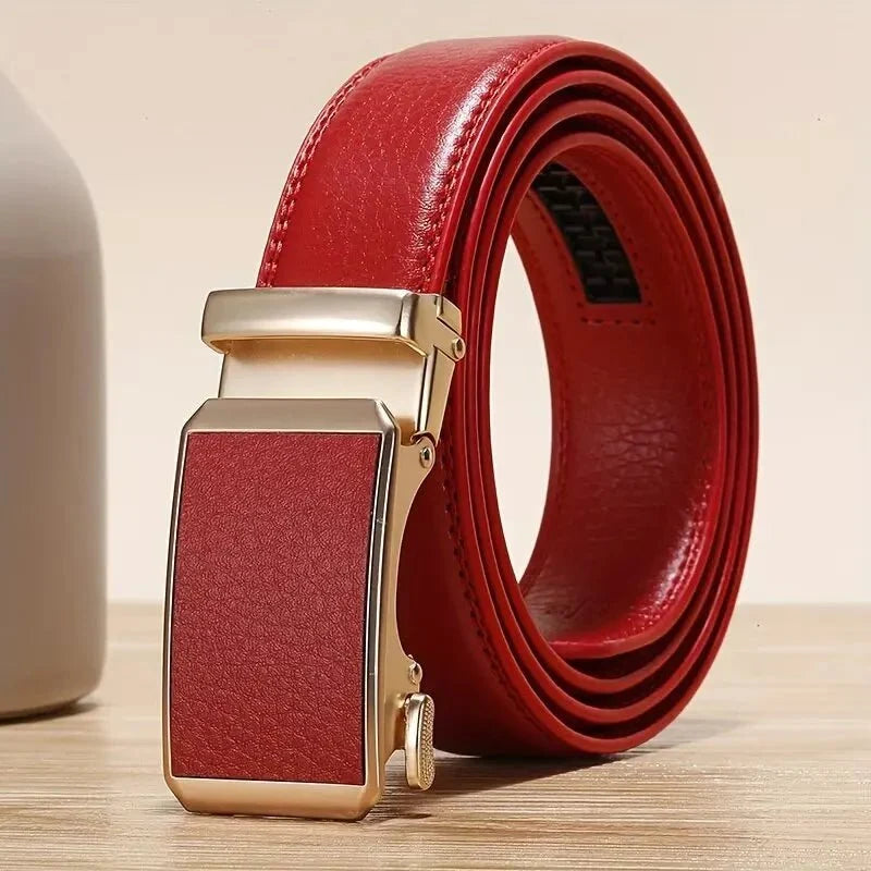 Women's genuine leather belt by TrendLux Wear, featuring a stylish design and durable craftsmanship.