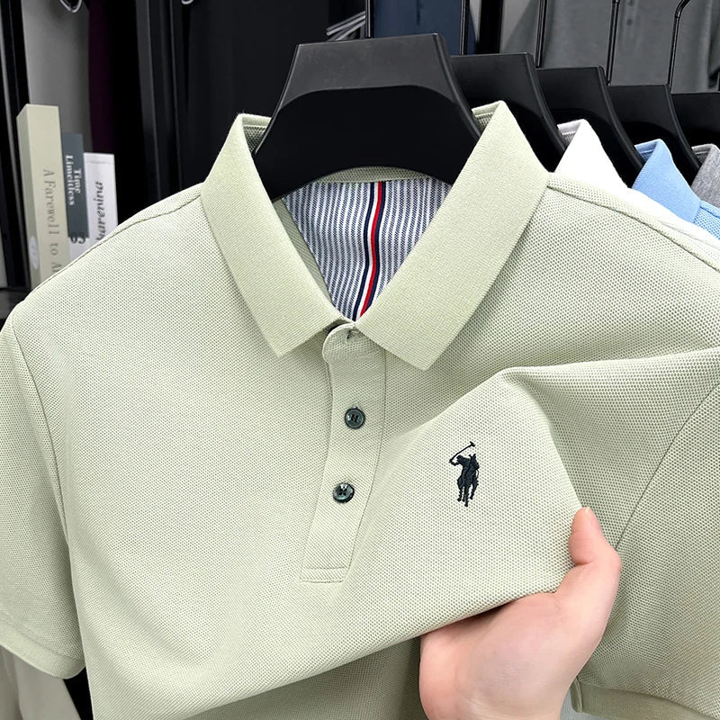 Men's Embroidered Cotton Golf Polo