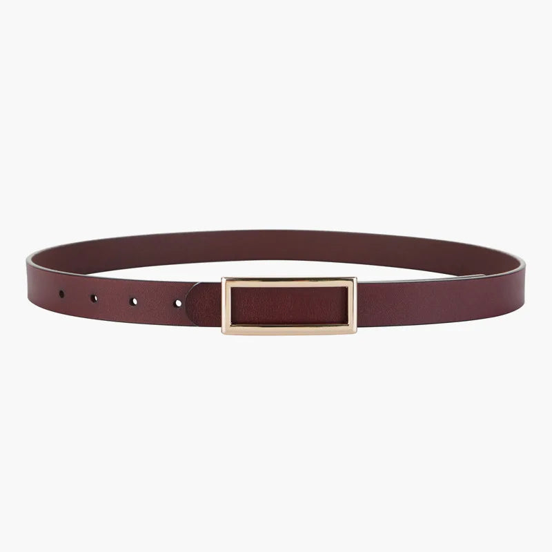 Women's Genuine Leather Belt — Metal Buckle Strap for Jeans & Dresses TrenLux Wear