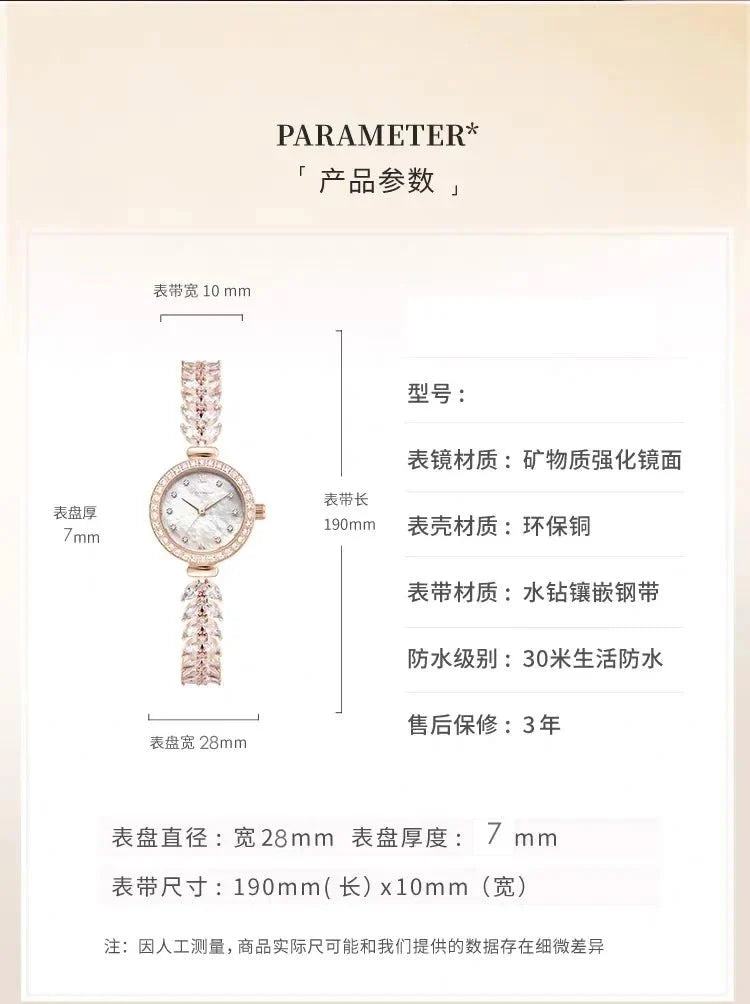 Women's Crystal Claw-Setting Quartz Wristwatch by TrendLux Wear featuring a luxurious bracelet design and sparkling crystal accents.