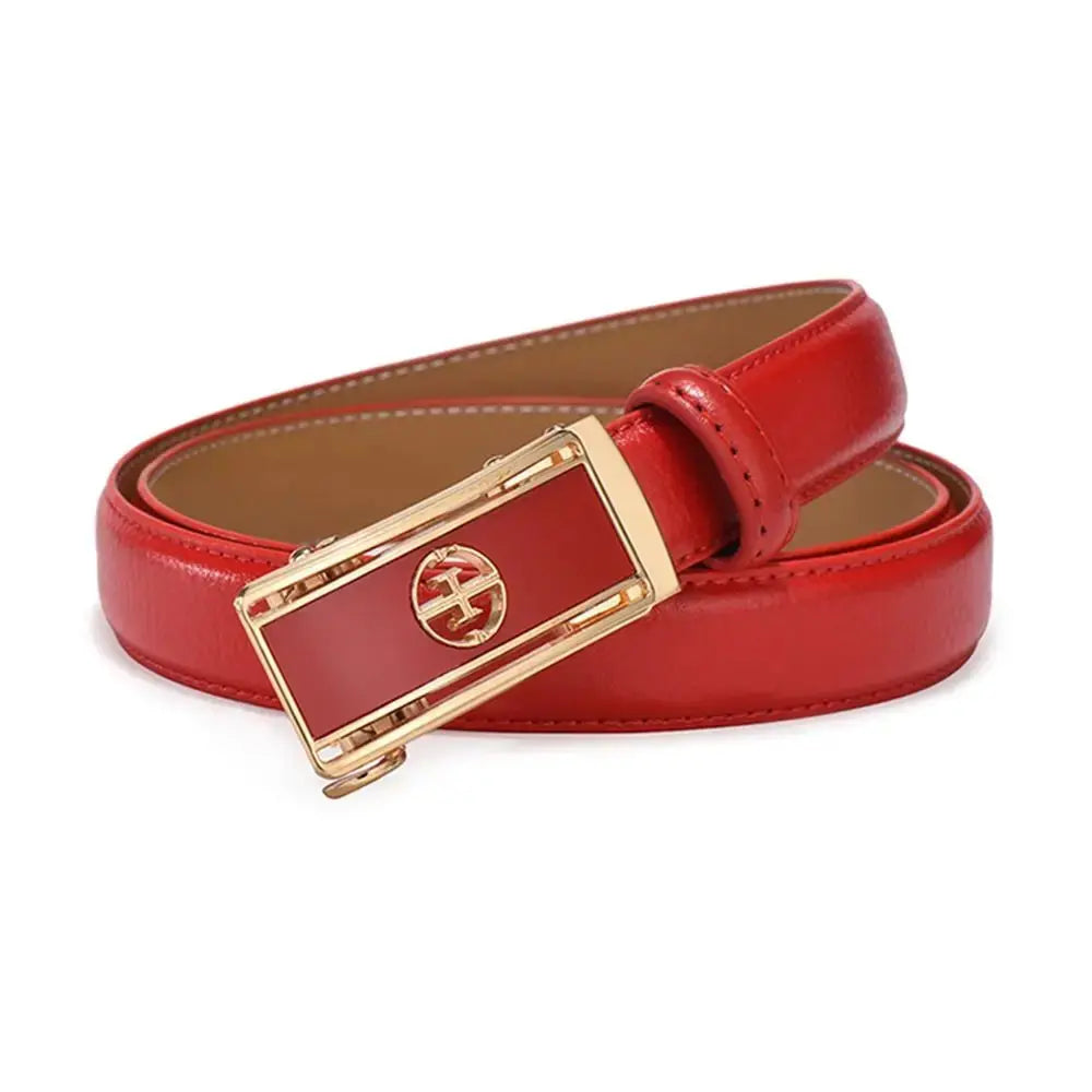Women's Luxury Genuine Leather Belt — Automatic Buckle Waistband (105 cm) TrenLux Wear