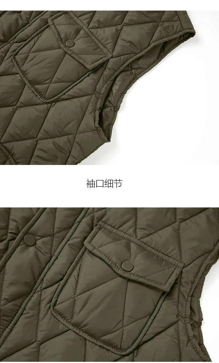 Men's Winter Sleeveless Padded Vest Jacket – Warm Stand Collar Waistcoat