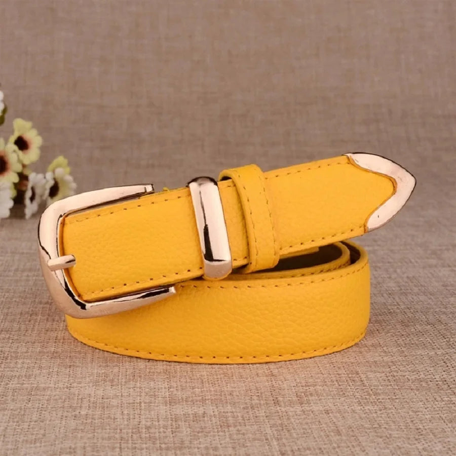 Women's Vintage Pin Buckle PU Leather Trouser Belt. TrenLux Wear