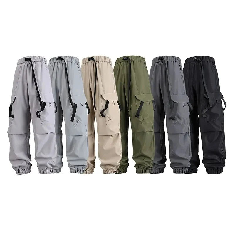 Men's cycling long pants by TrendLux Wear, loose fit sport trousers with multiple pockets in six colors, suitable for active wear.