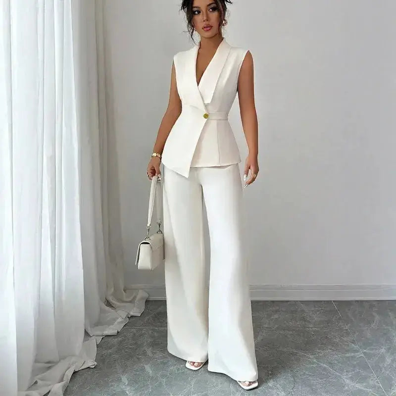 Trenluxwear Women's spring 2 Piece sleeveless Suit TrenLux Wear
