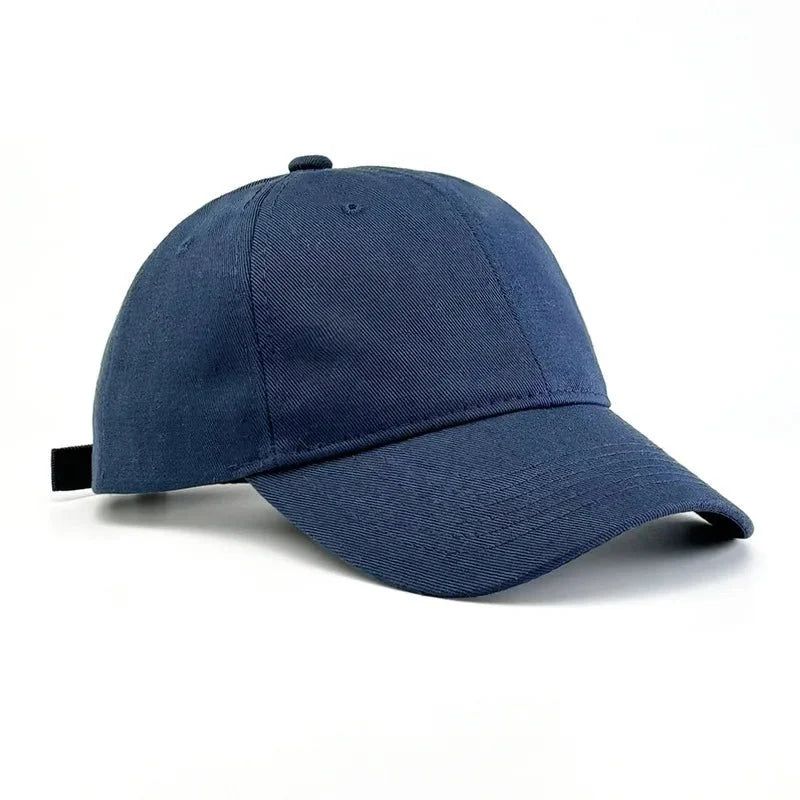 Unisex TrendLux Wear high-end cotton curved brim baseball cap in soft fabric, available in 19 colors, Korean style design.