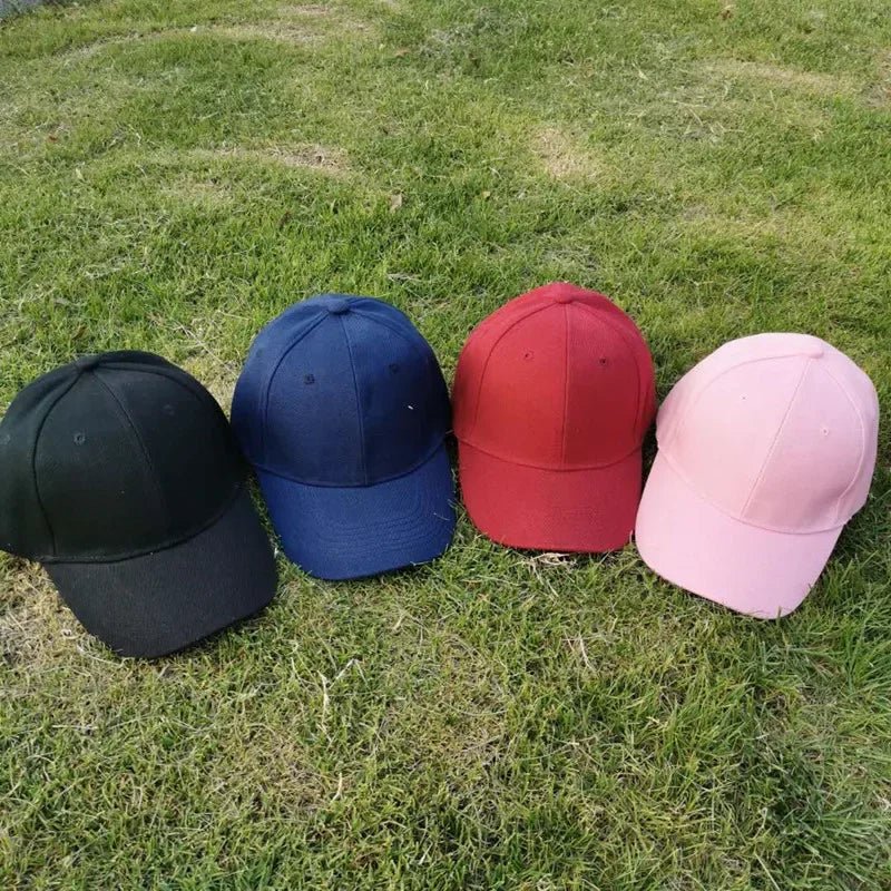 Unisex plain baseball cap by TrendLux Wear, adjustable structured hat in a solid color, shown in a neutral view.