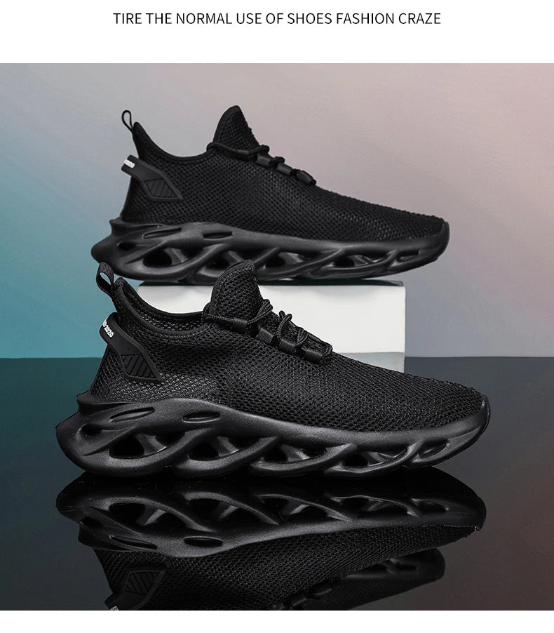 Men's breathable mesh sneakers by TrendLux Wear, urban street style casual shoes with sporty design and comfortable fit.