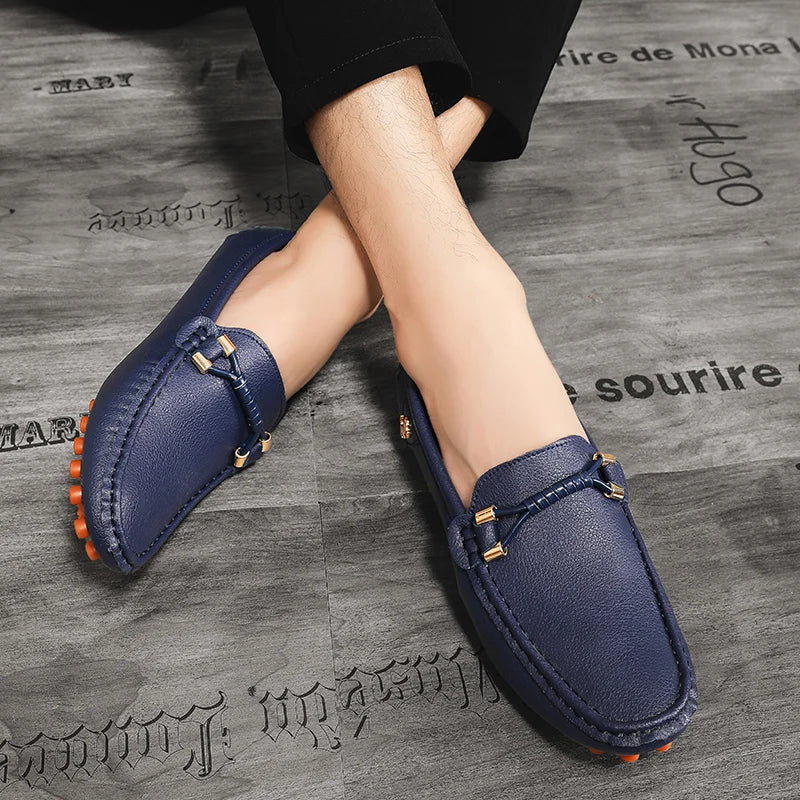 Men's Metal-Detail Slip-On Loafers