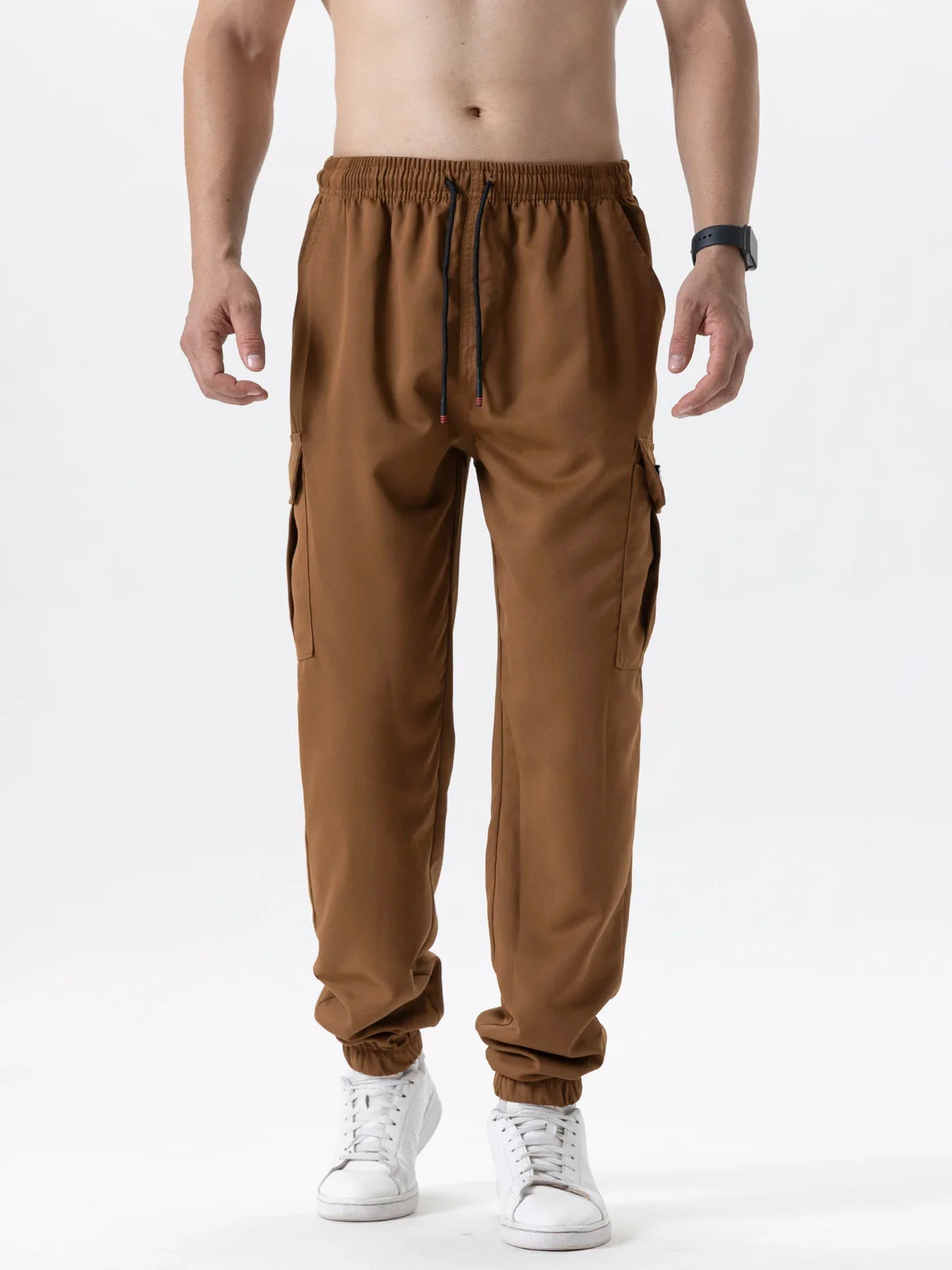 Men's tactical cargo pants by TrendLux Wear, loose-fit outdoor jogger sweatpants with multiple pockets in 7 colors.