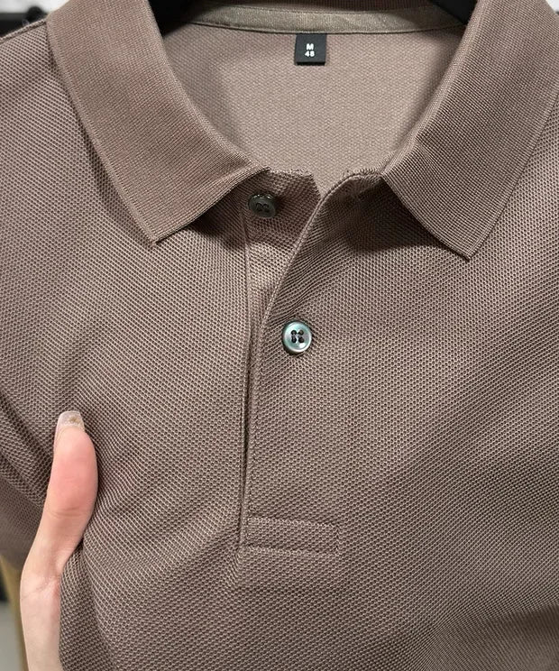 Men's Embroidered Cotton Short-Sleeve Polo