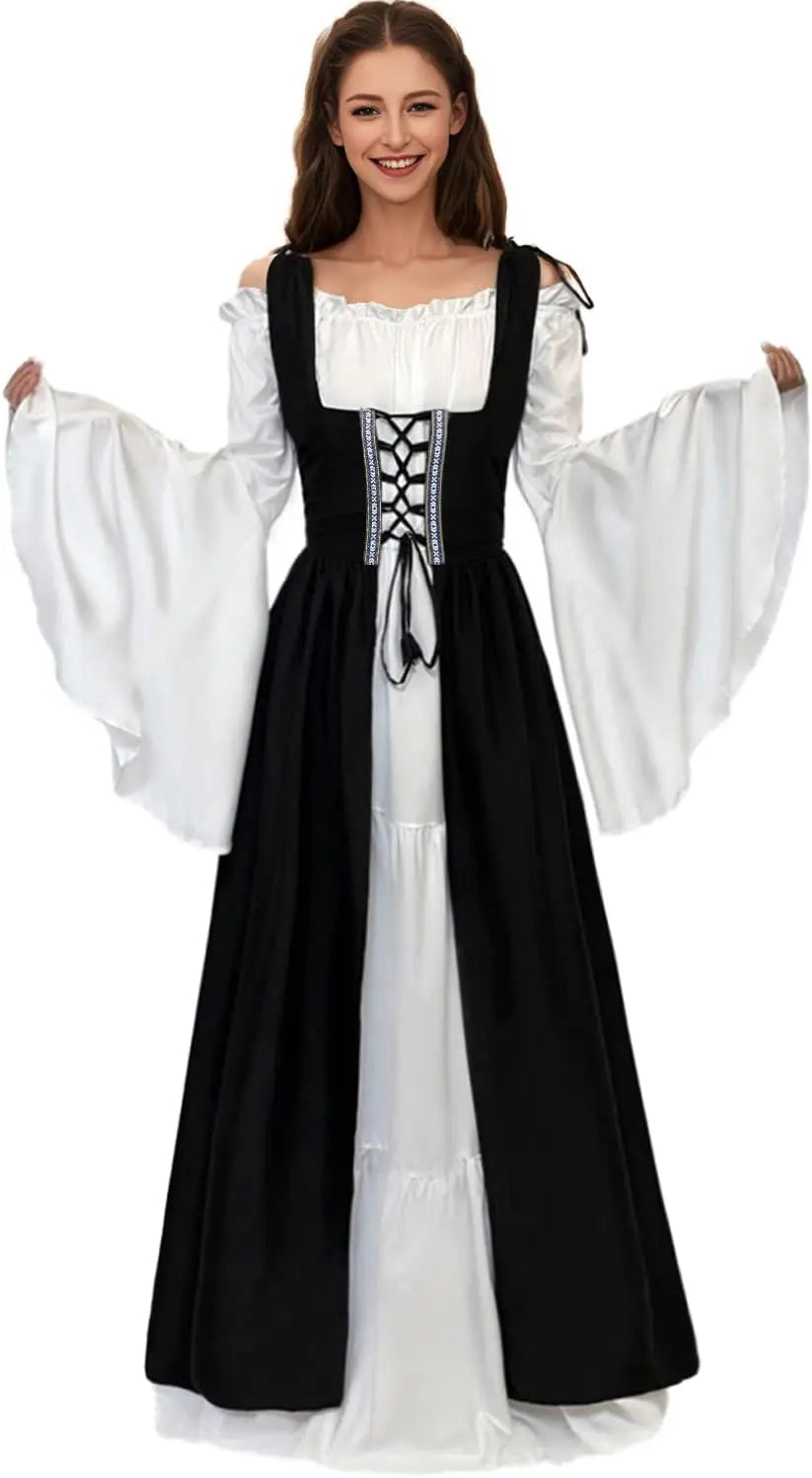 TrenLux Wear Women's Polyester Medieval Renaissance Faire Costume Dress The Glow Sanctuary