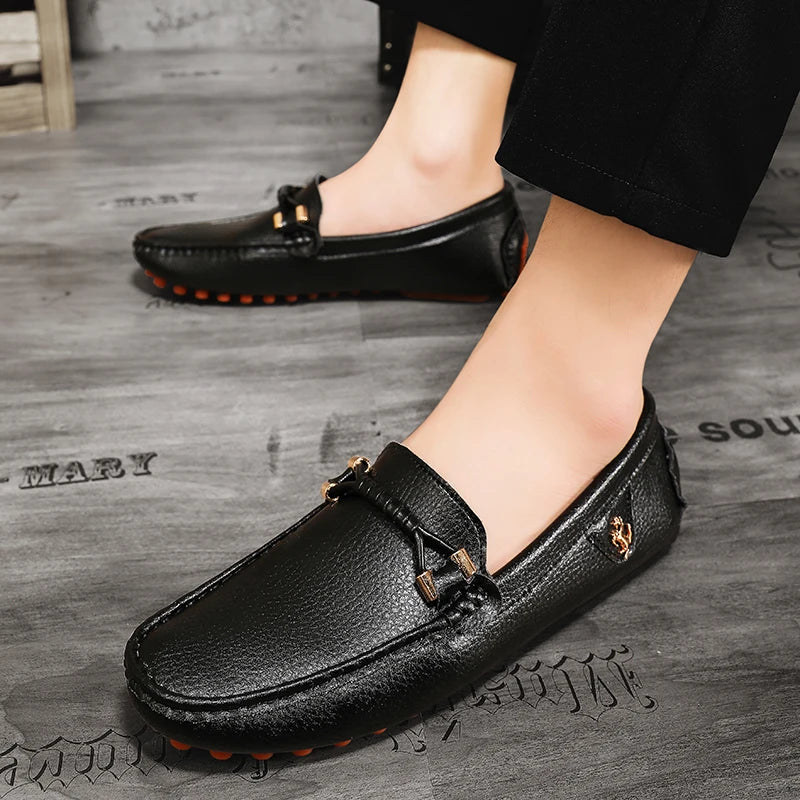 Men's Metal-Detail Slip-On Loafers