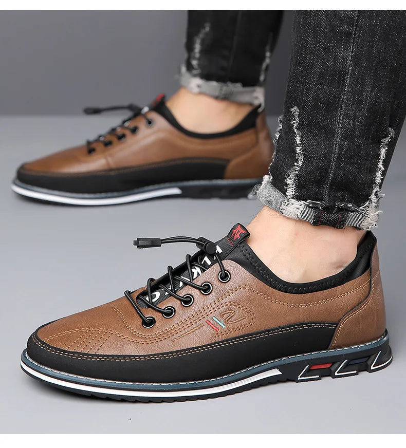 Men's Round-Toe Business Casual Derby Shoes
