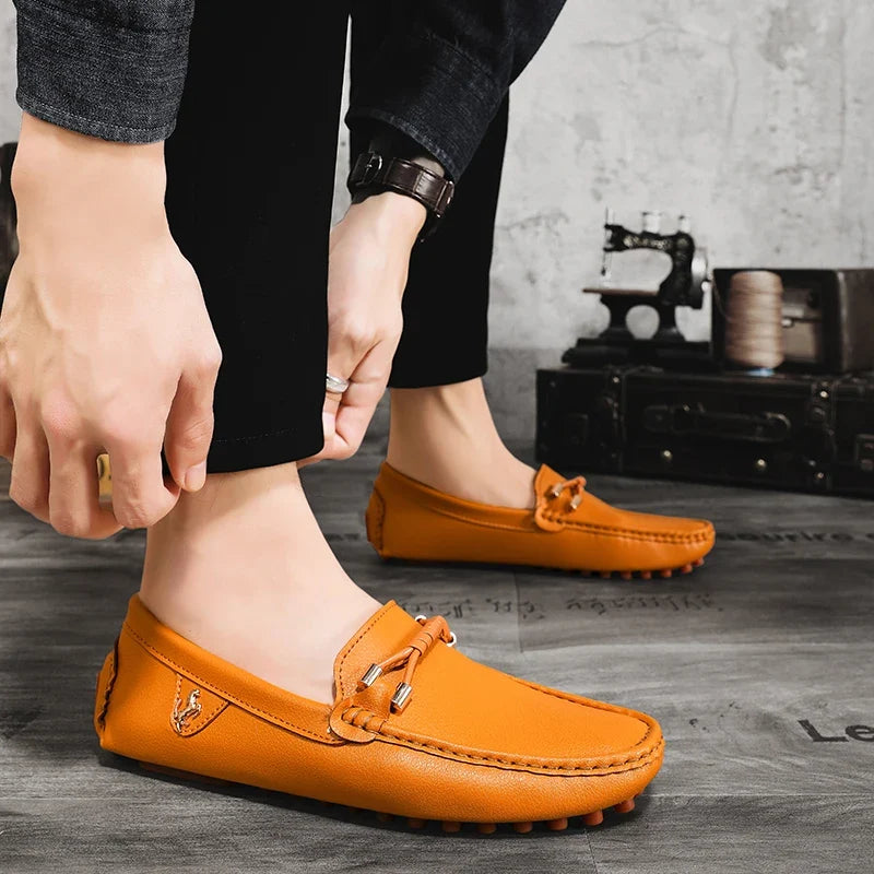 Men's Metal-Detail Slip-On Loafers