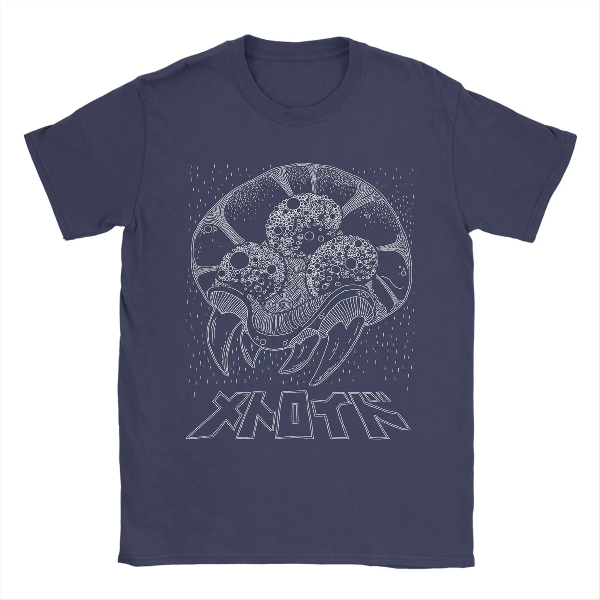 Men's Metroid vintage graphic T-shirt by TrendLux Wear in khaki, burgundy, or army green, made of 100% cotton, available in sizes S to 6XL.