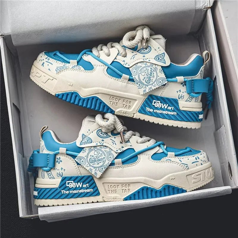 Men's breathable platform sneakers by TrendLux Wear, vulcanized casual walking shoes with stylish design and comfortable fit.