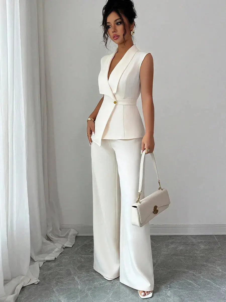 Trenluxwear Women's spring 2 Piece sleeveless Suit TrenLux Wear