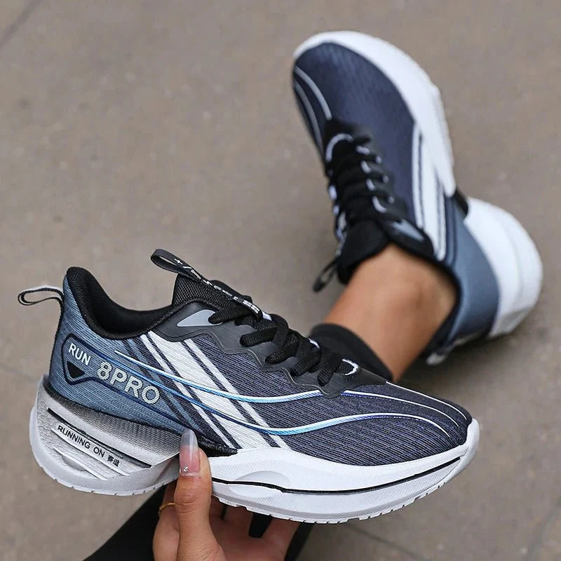 Men's TrendLux Wear carbon plate athletic tennis and running shoes with breathable mesh and soft sole for comfort and performance.