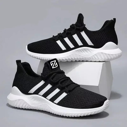 Men's breathable air mesh tennis shoes by TrendLux Wear, lightweight outdoor trainers with sporty design and cushioned soles.