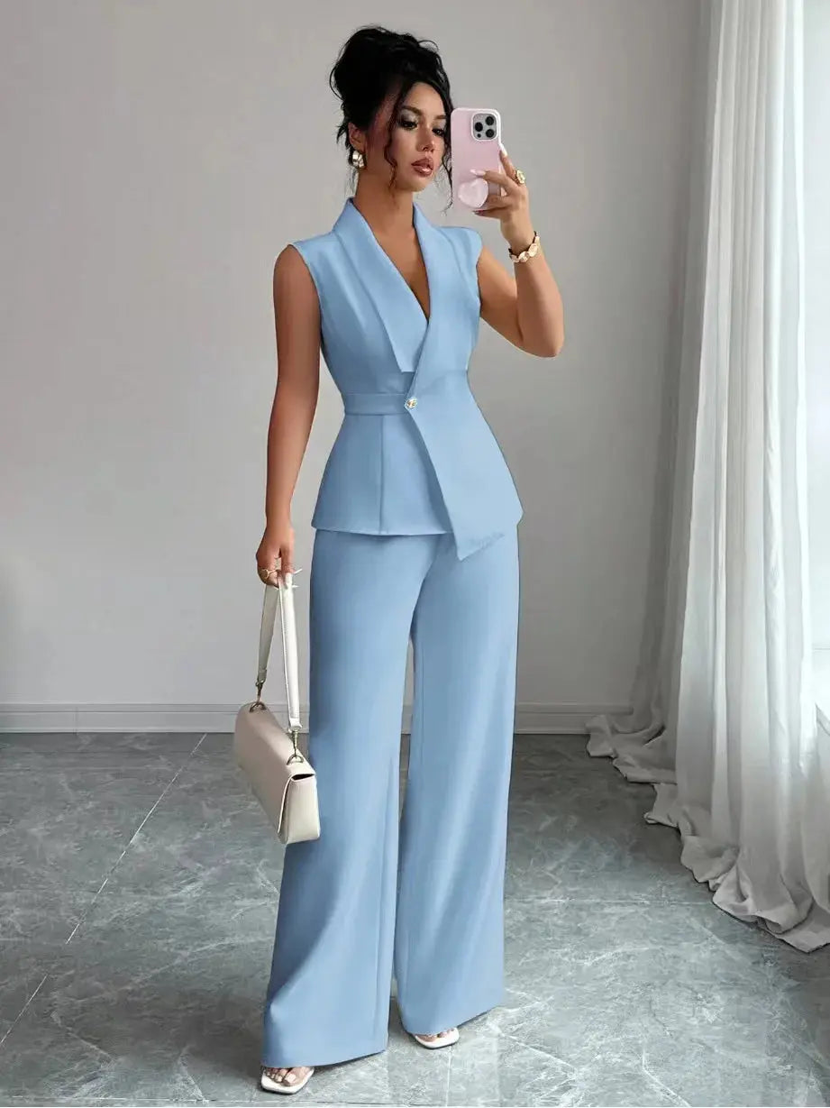 Trenluxwear Women's spring 2 Piece sleeveless Suit TrenLux Wear