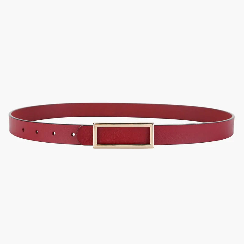 Women's Genuine Leather Belt — Metal Buckle Strap for Jeans & Dresses TrenLux Wear