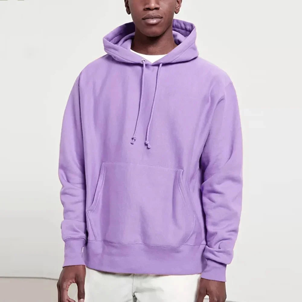 Men's Harajuku hoodie by TrendLux Wear, casual streetwear pullover sweatshirt in various colors, size S to 3XL.