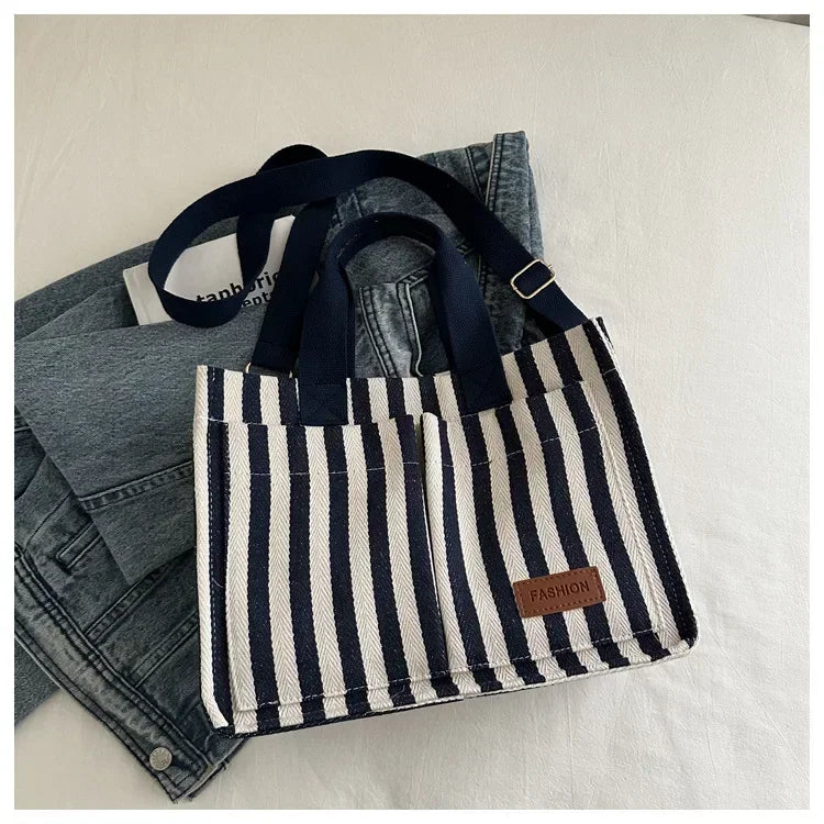 TrenLux Wear Women's Large Capacity Striped Shoulder Bag TrenLux Wear