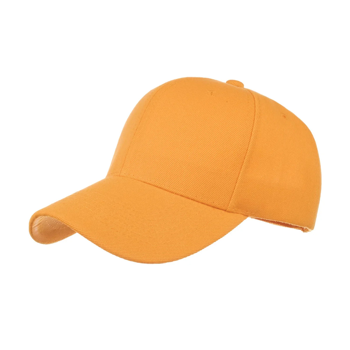 Unisex solid color baseball cap by TrendLux Wear, 5-panel structured hat in black with curved brim and adjustable strap.
