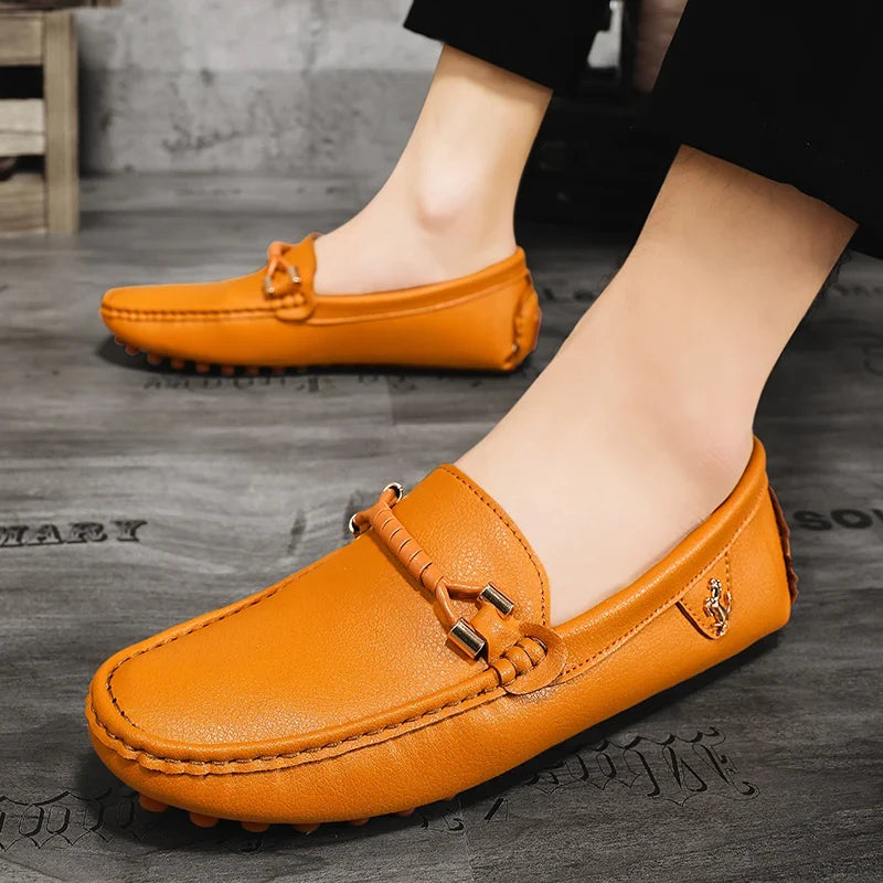Men's Metal-Detail Slip-On Loafers